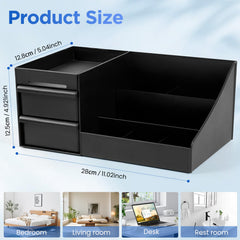 EXIN DECHEN seven-compartment layout keeps cosmetics neatly arranged and visible