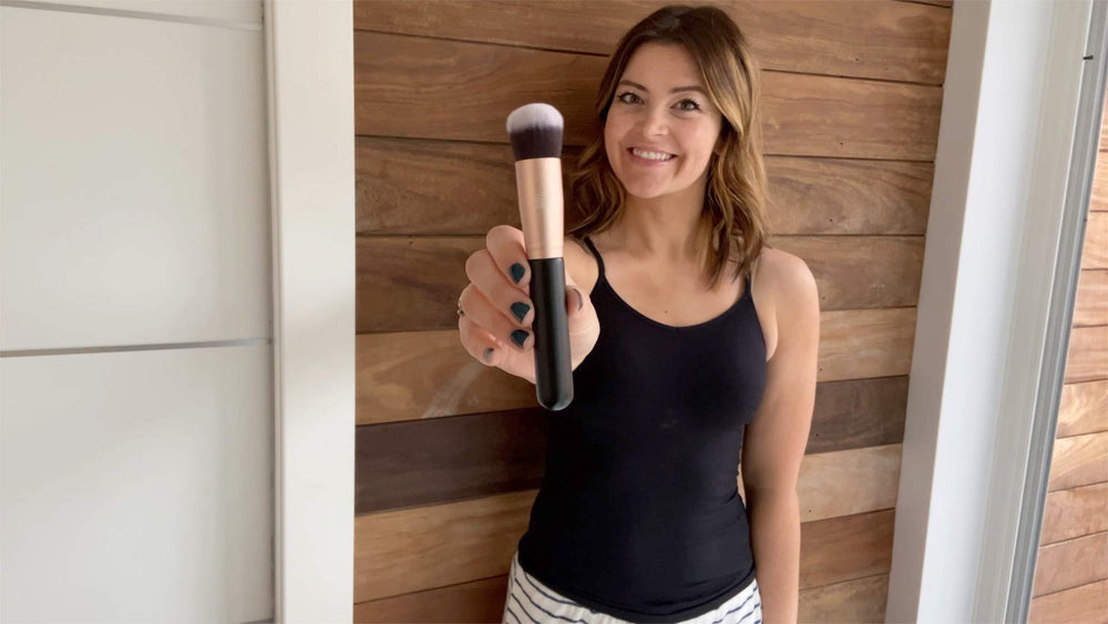 Existing Beauty Bronze Tan Face Application in use for seamless sunless blending.