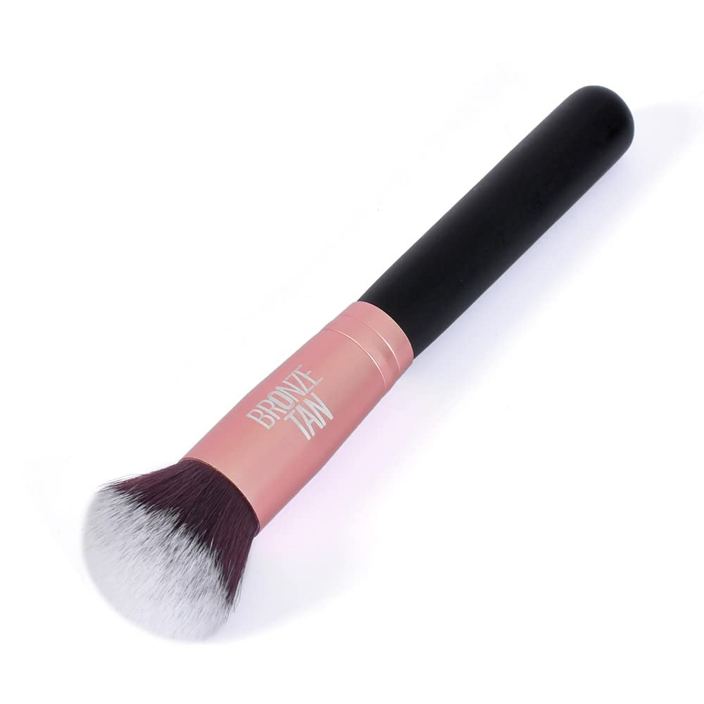 Existing Beauty Bronze Tan Remover Glove sits beside brush for easy cleanup.