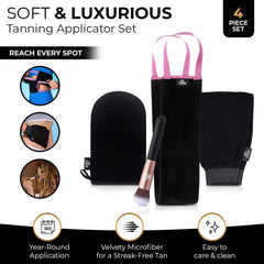 Existing Beauty Bronze Tan self-tanning mitt delivers smooth, streak-free results.