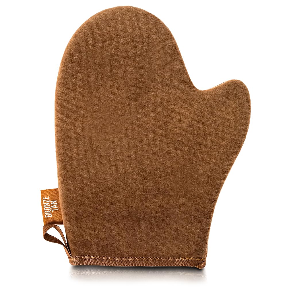 Existing Beauty self-tanning mitt thumb detail for precise application.