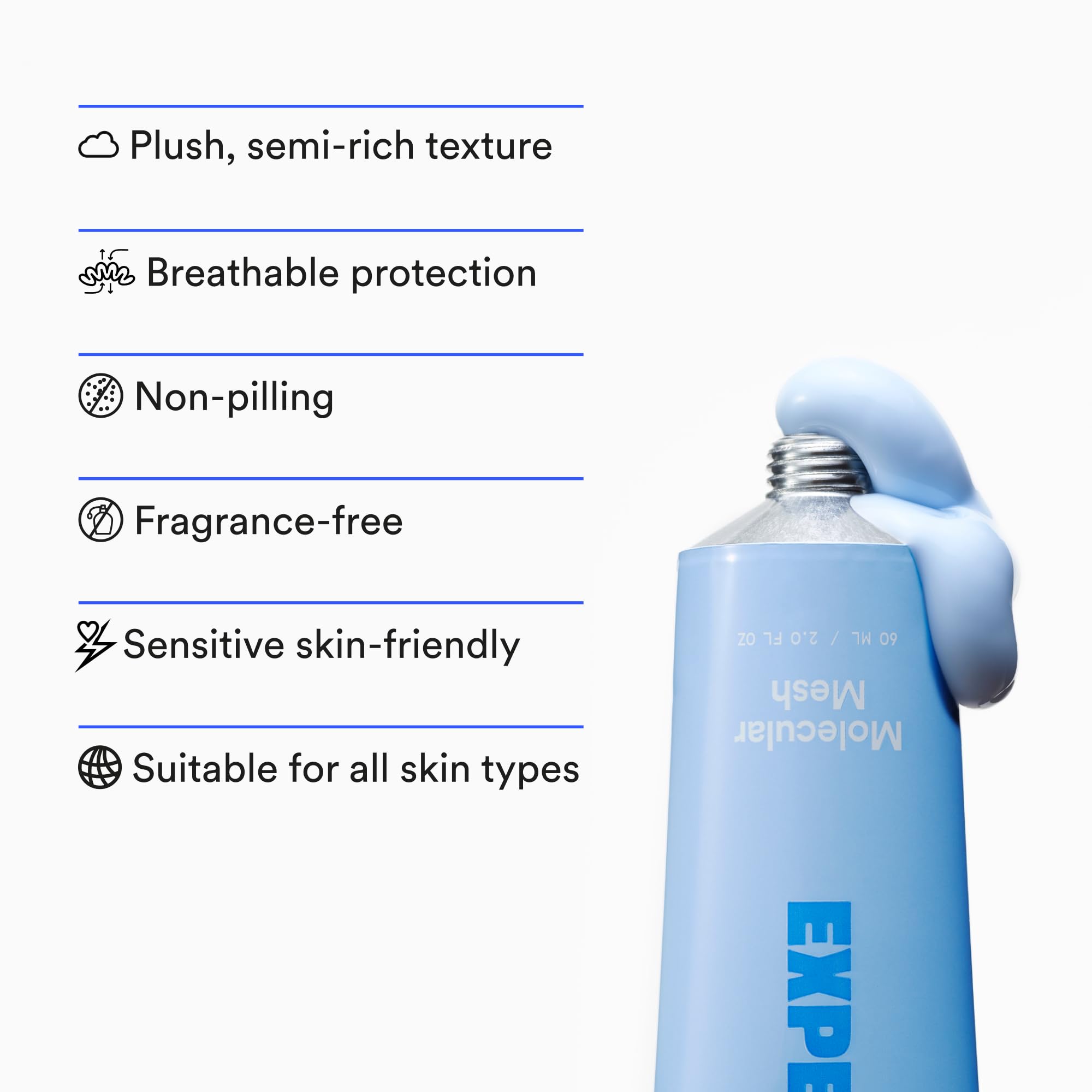 Fragrance-free vegan label on Experiment skincare packaging.