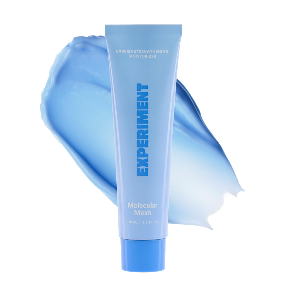 Experiment Molecular Mesh Barrier Cream bottle shown for daily hydration and barrier support.