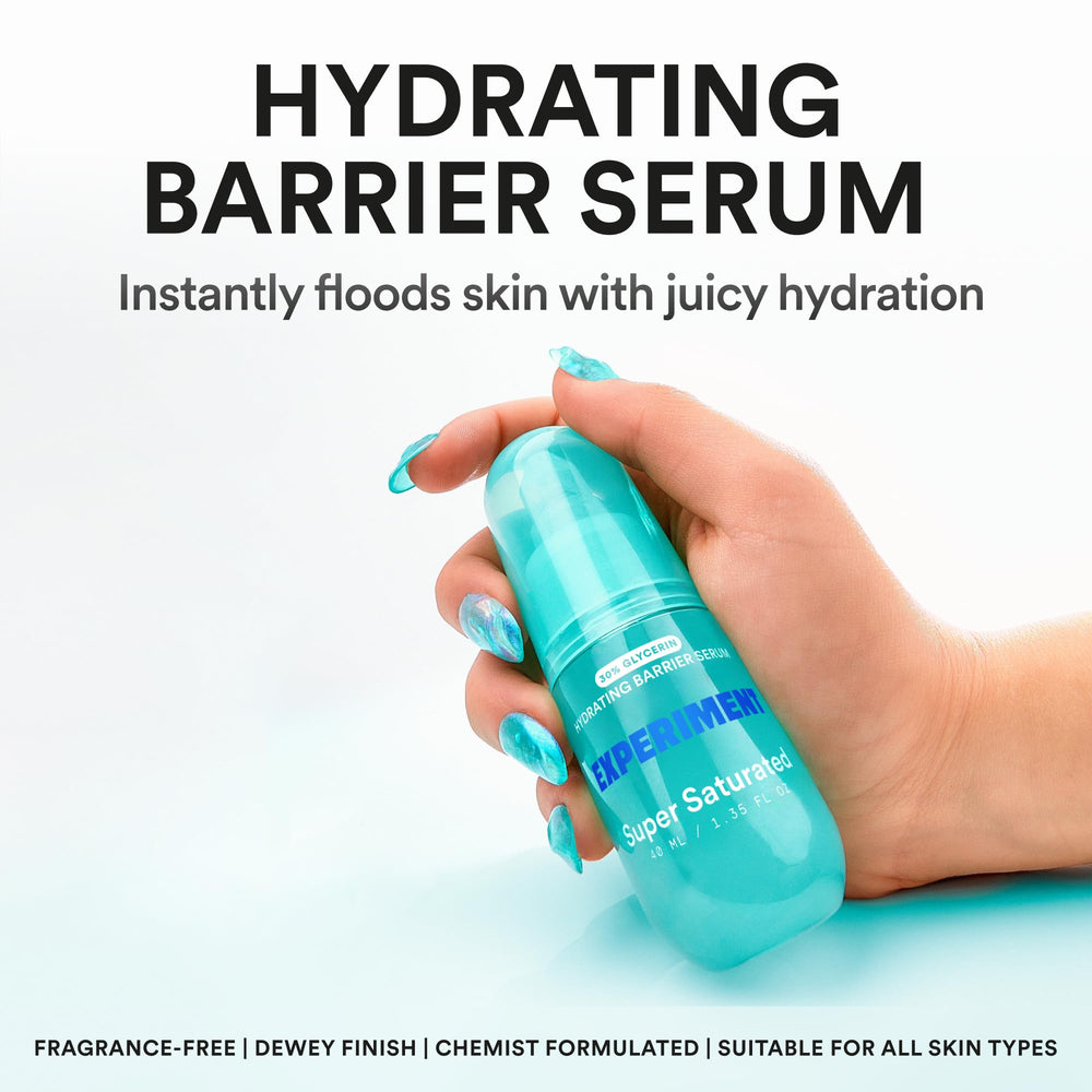 Experiment serum texture close-up reveals rich, creamy consistency for lasting moisture