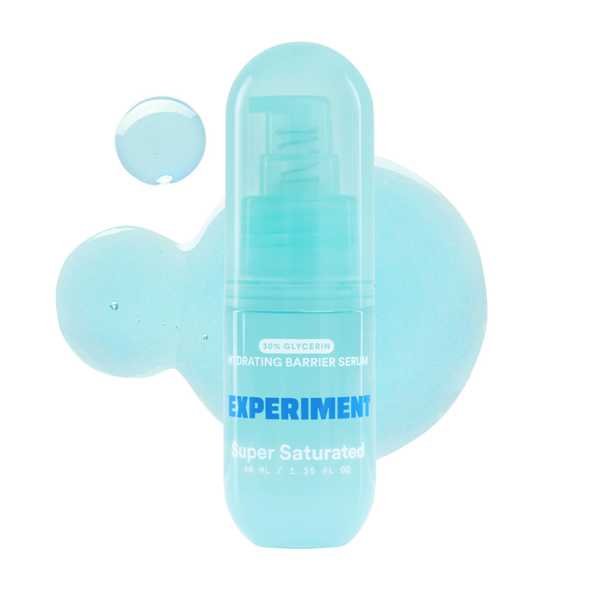 Experiment Super Saturated Serum bottle pour demonstrates deep hydration in action