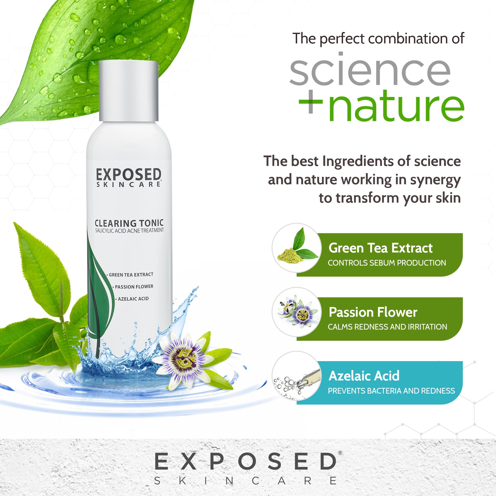 Exposed Skin Care Tónico: uso suave adecuado para piel sensible.