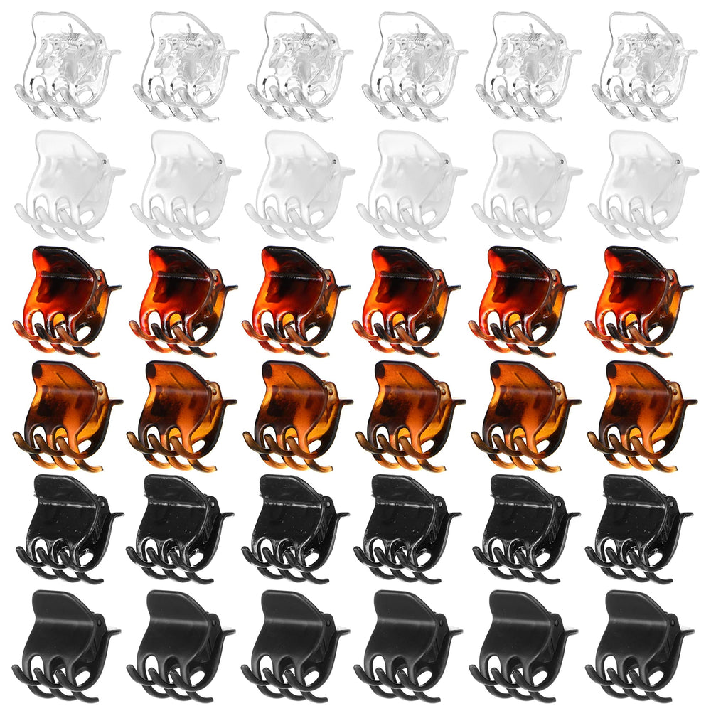 EXPRESSIONS 36pc small claw clips value pack for versatile styling.