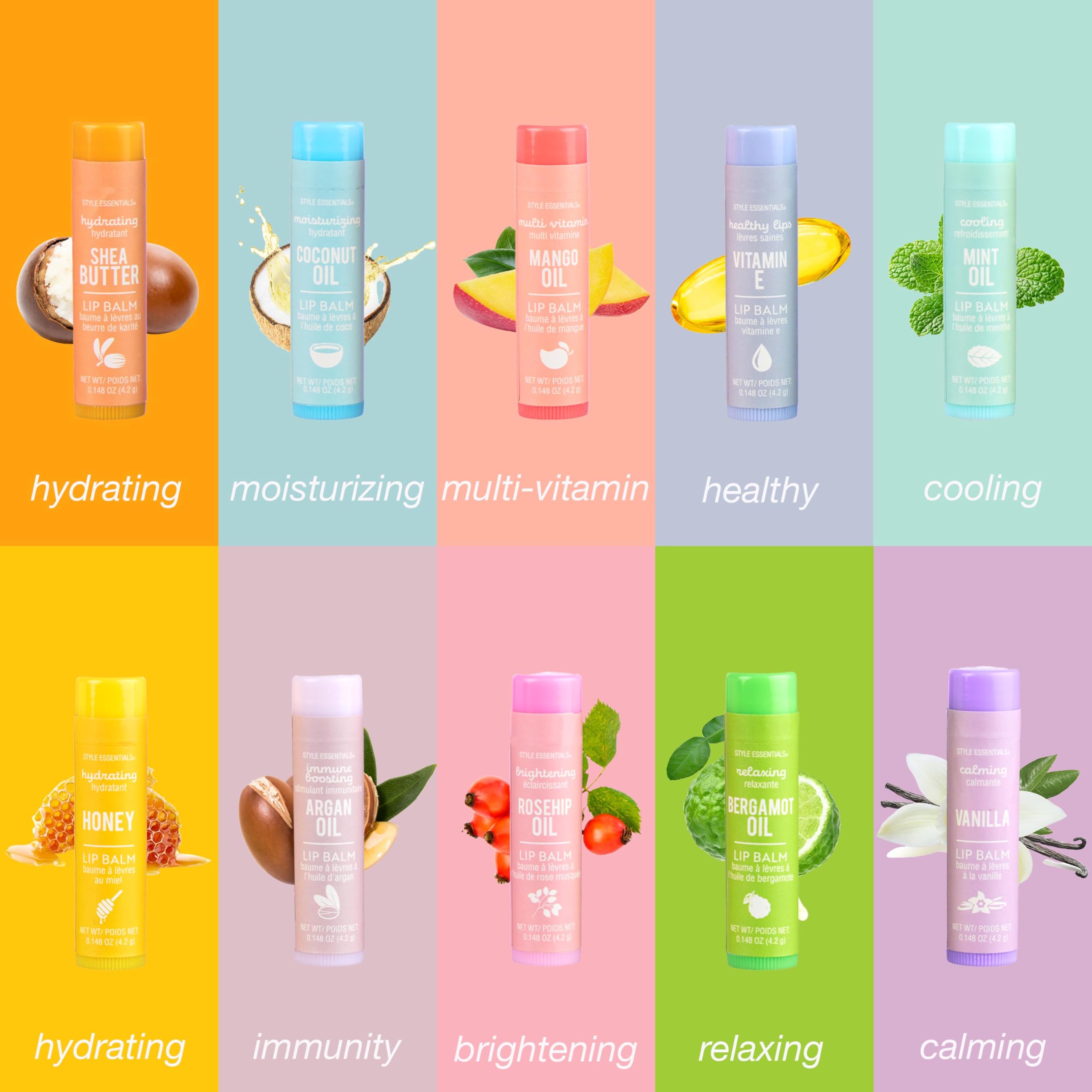 EXPRESSIONS bálsamo labial con aceites esenciales para hidratación profunda