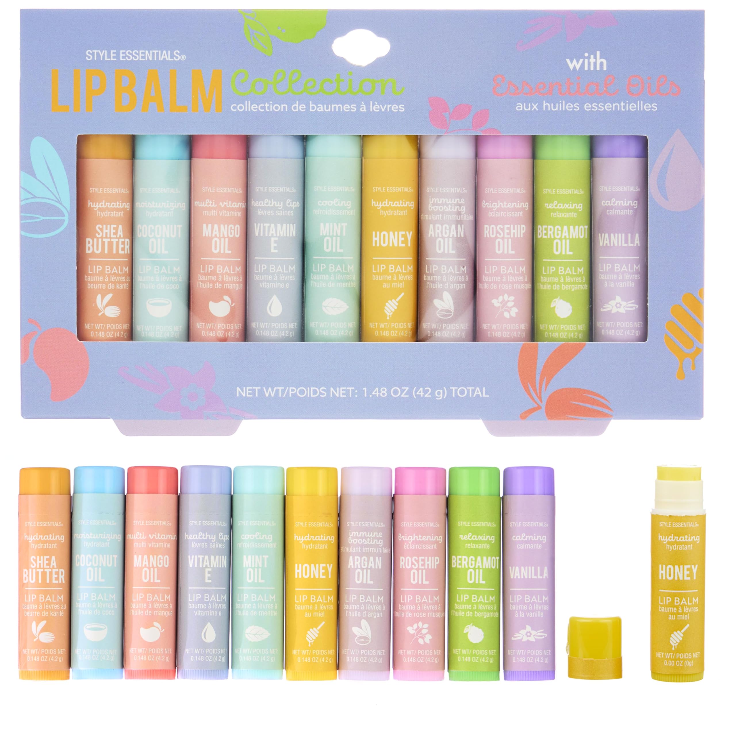 EXPRESSIONS colección de bálsamos labiales 10 piezas para hidratación diaria