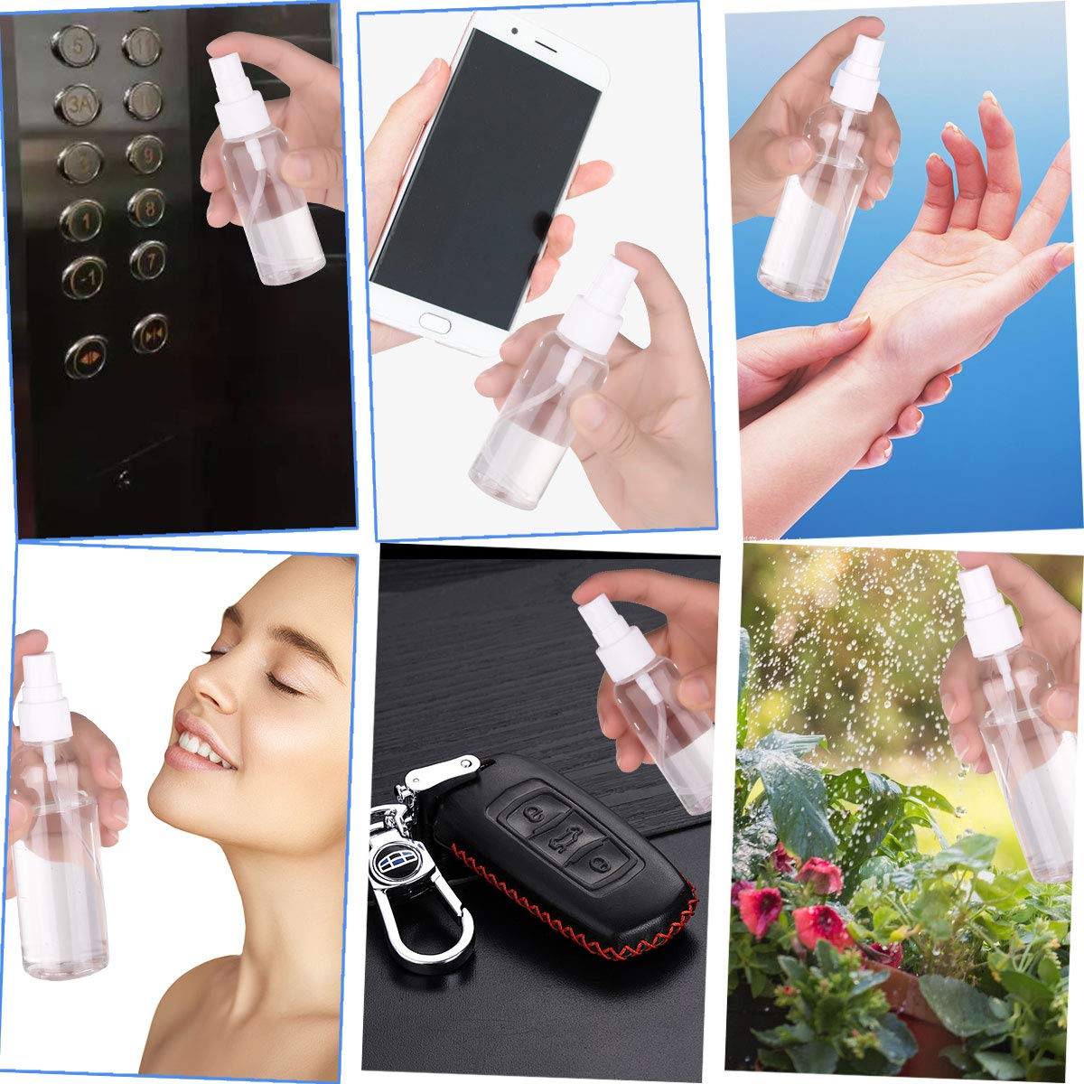 Exptolii multi-use bottles for essential oils, perfumes, or sprays.
