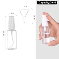 Exptolii travel bottles 6-pack ideal for essential oils and cosmetics.