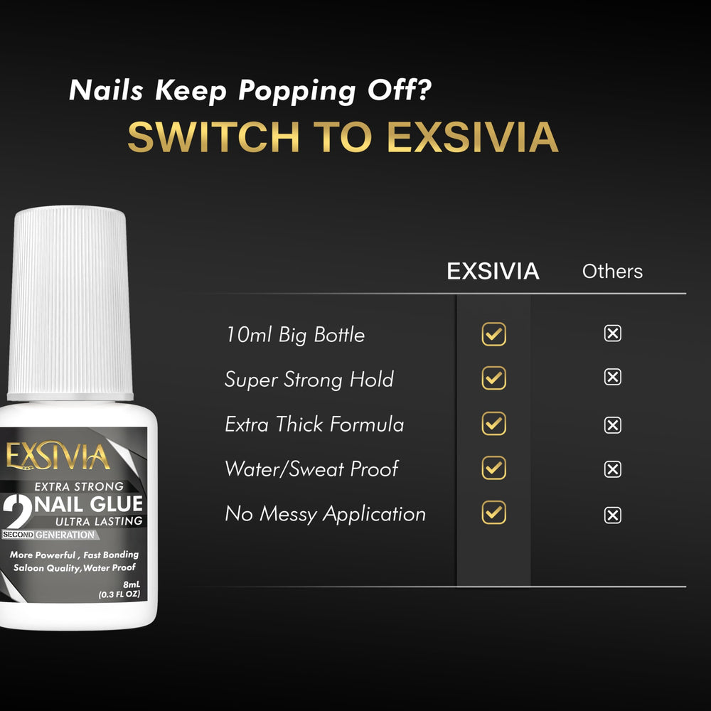 EXSIVIA fast dry hold formula enabling quick everyday wear