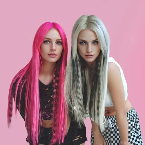 EXTACIO synthetic hair clip-ins designed for heat-ready styling