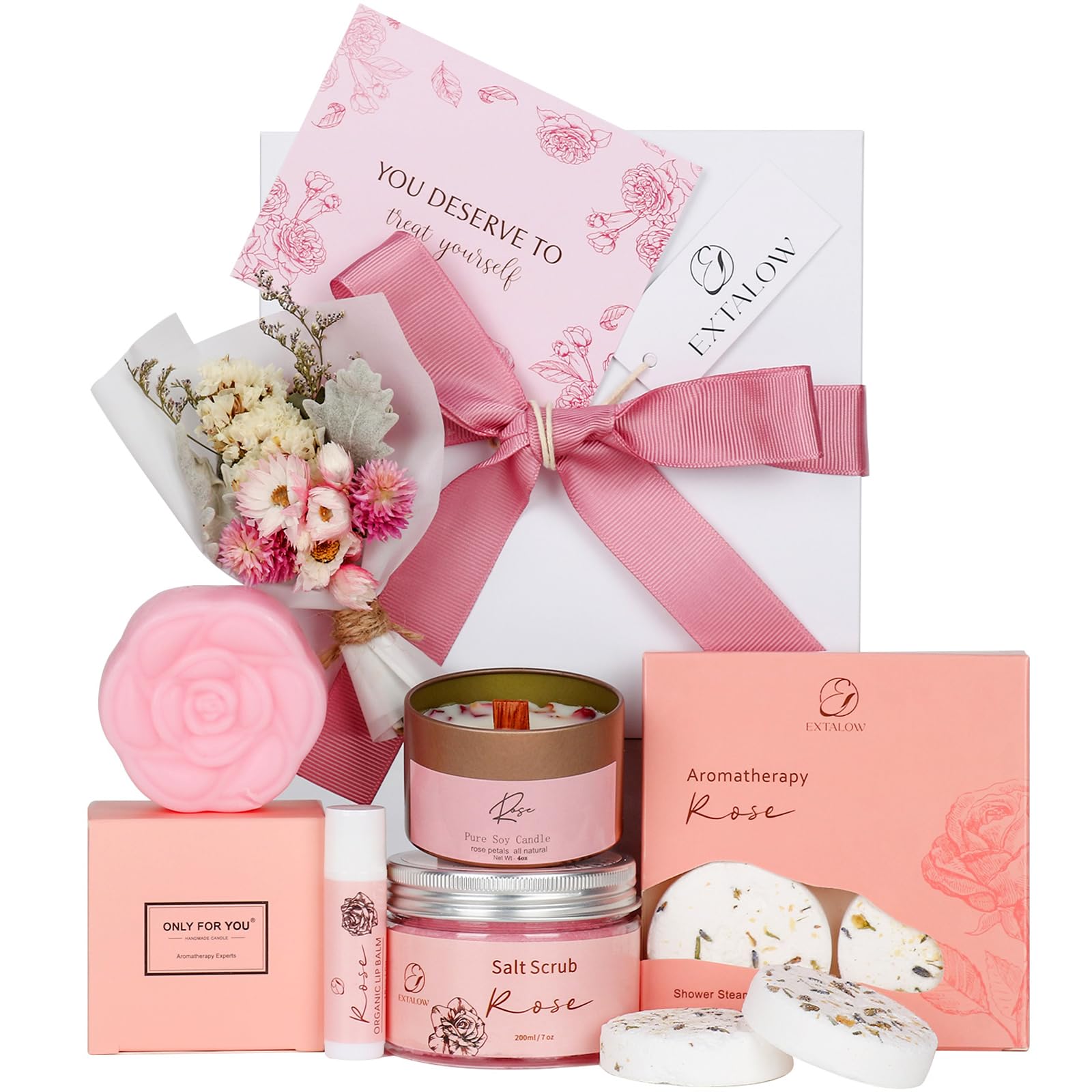 EXTALOW jabon floral rosa: jabon delicado para ritual diario de spa en casa.