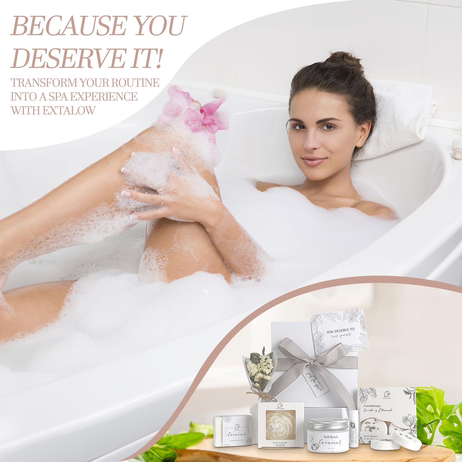 EXTALOW Lavender Shower Steamers offer relaxing, fragrant moments.