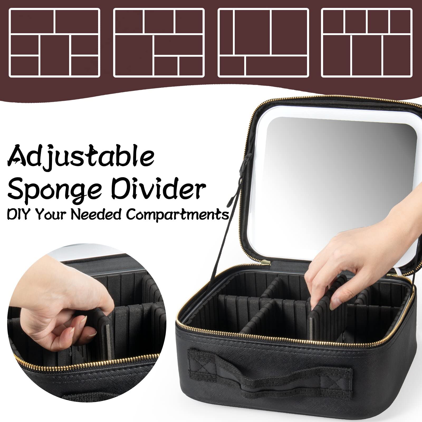 Extrei Gent portable-cosmetic-bag compact design fits in carry-on luggage.