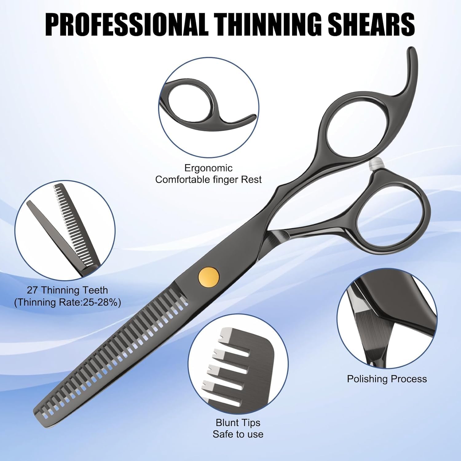 EXTYQWC Hair Cutting Scissors Set included comb for efficient styling