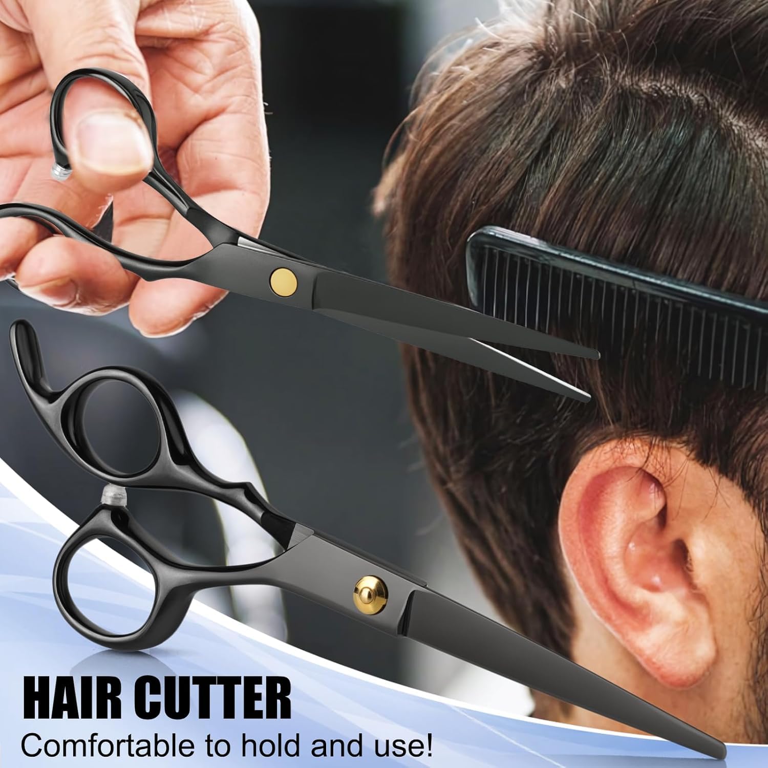 EXTYQWC Hair Cutting Scissors Set suitable for salon and home use