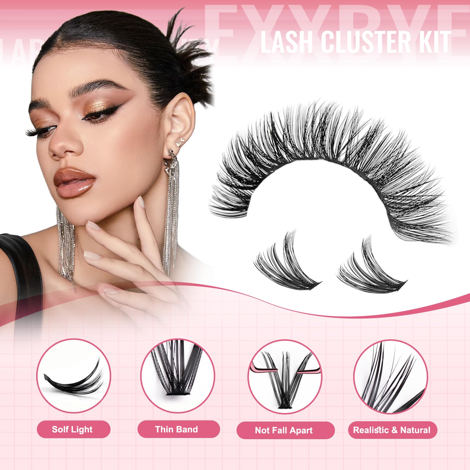 EXXBYE 30D-40D-50D lash clusters 8-18mm variety for natural to dramatic styles