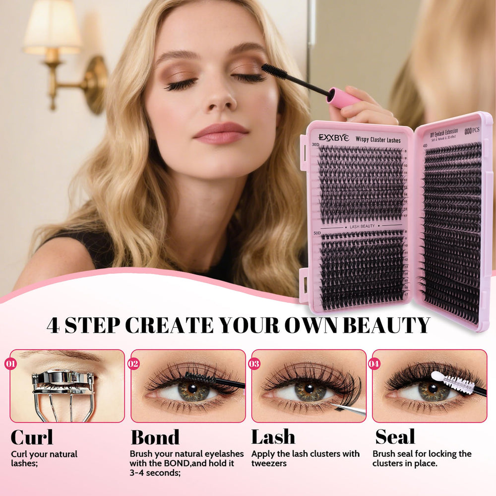 EXXBYE lash brush helps precise product placement and grooming