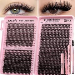 EXXBYE wispy lash clusters 800pcs pack for versatile looks