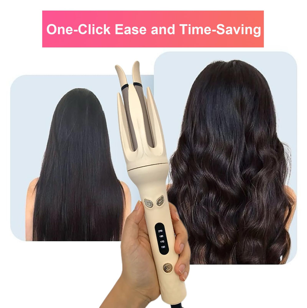 Eycomtom anti-tangle and anti-scald design protects hair and hands during styling.