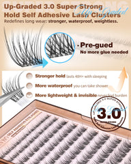 EYDEVRO 3.0 self-adhesive strips provide quick, secure application.