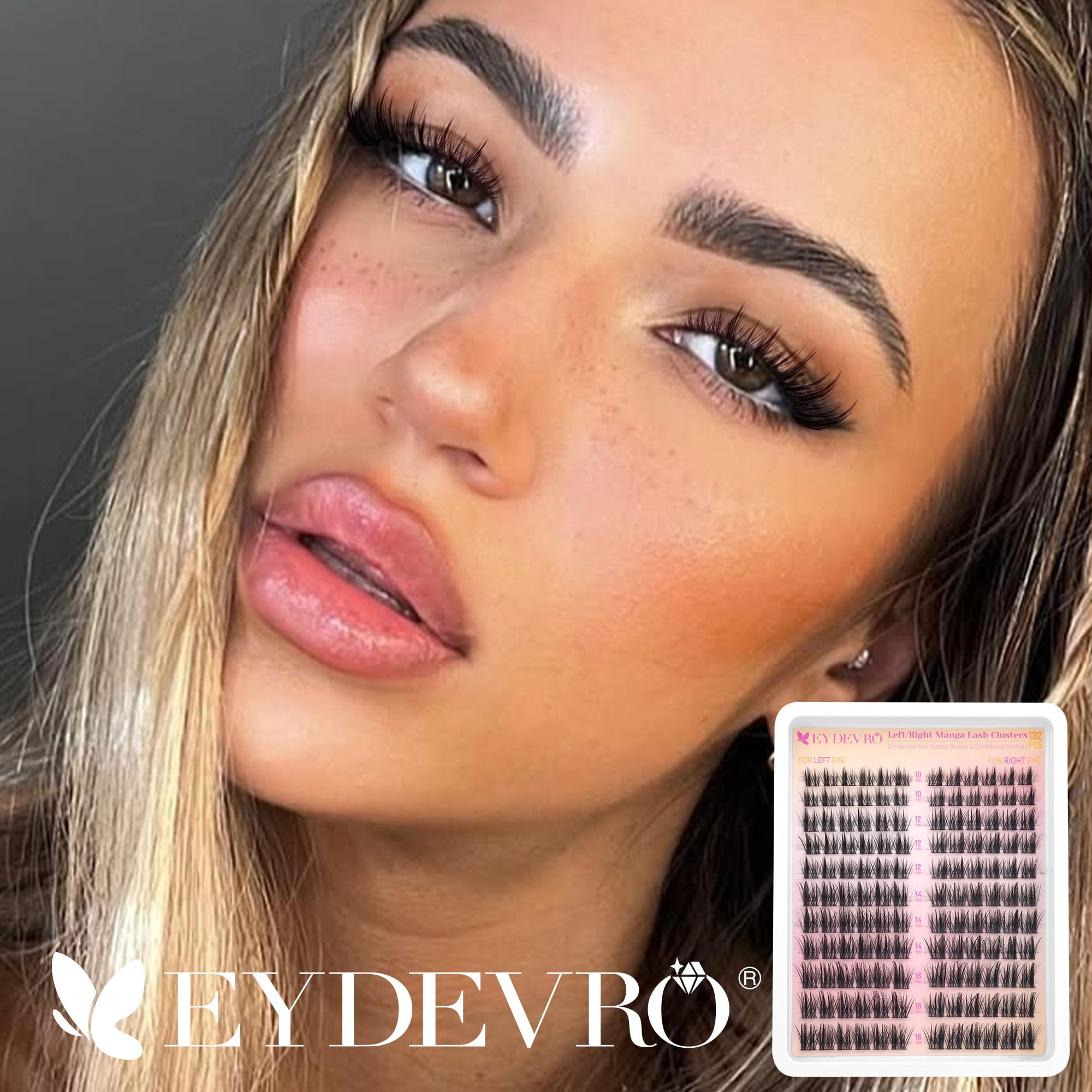 EYDEVRO anime lash clusters DIY set for easy application