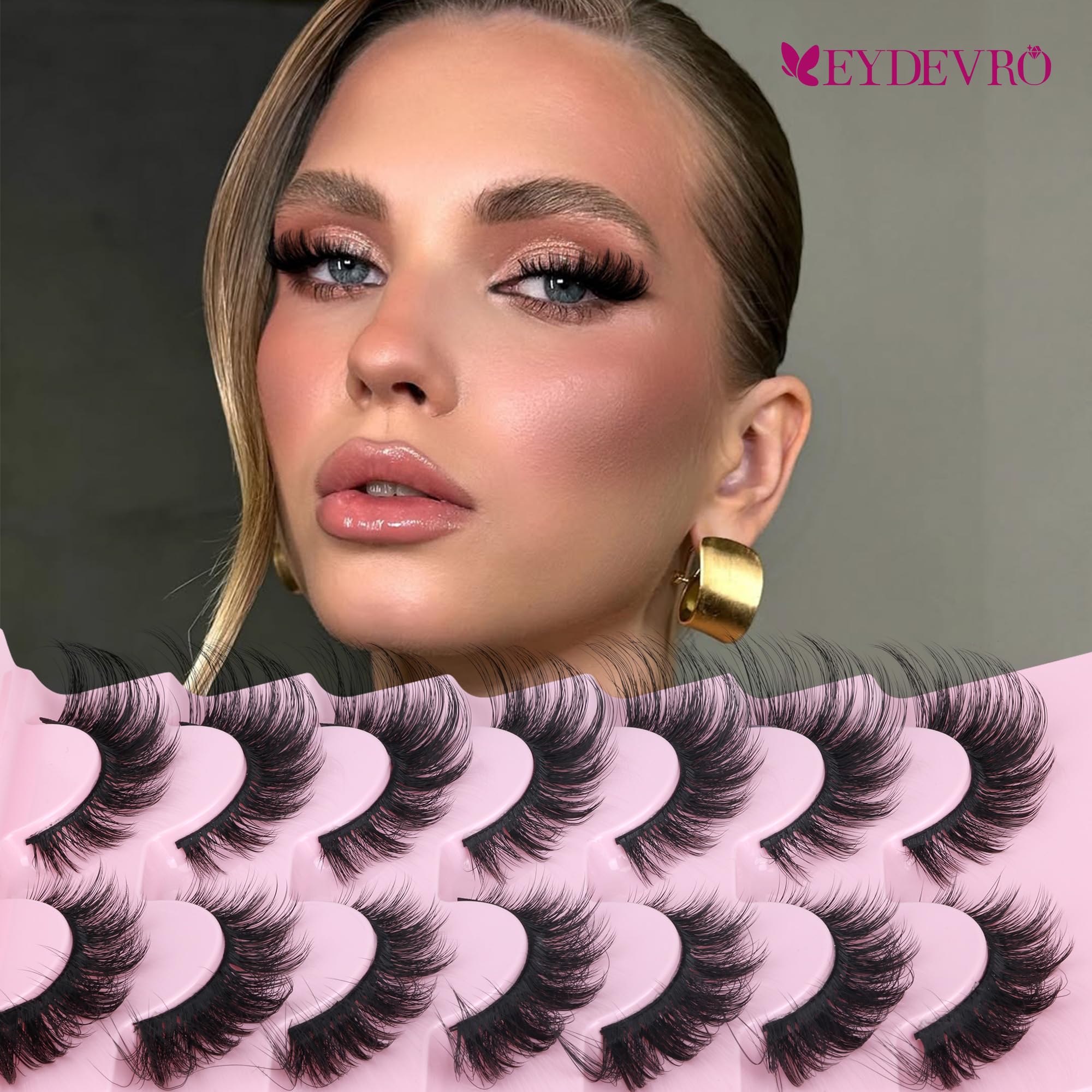 EYDEVRO cat-eye lashes enhance eye shape with elegant elongation.