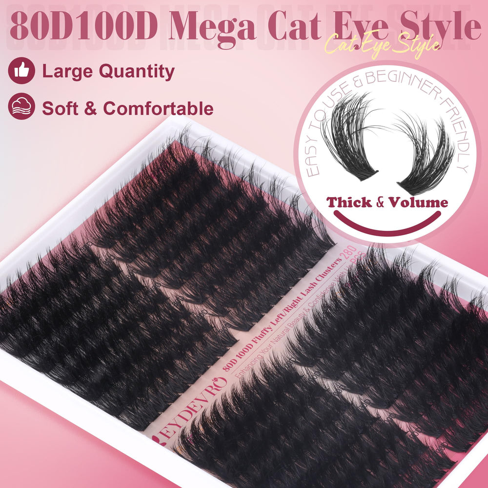 EYDEVRO d-curl lash clusters deliver voluminous lift with natural curvature