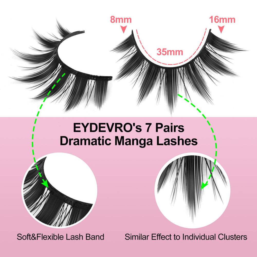 EYDEVRO dramatic mink lashes close-up, bold volume.