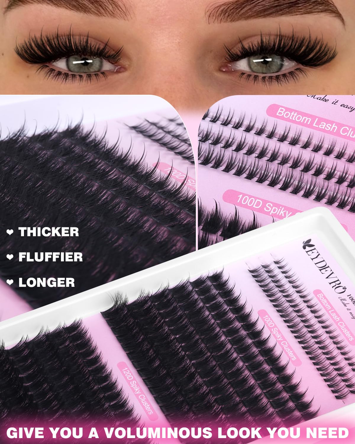 EYDEVRO handmade lash clusters reflect careful craftsmanship and unique detailing.