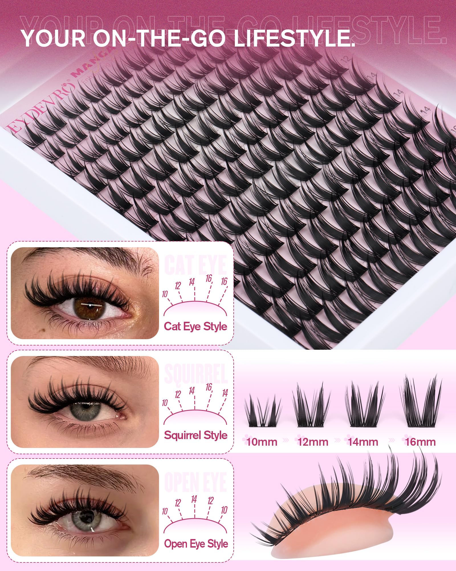 EYDEVRO included tweezers and brush enable precise DIY application.
