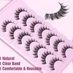 EYDEVRO manga lashes clear band natural look for daily wear.