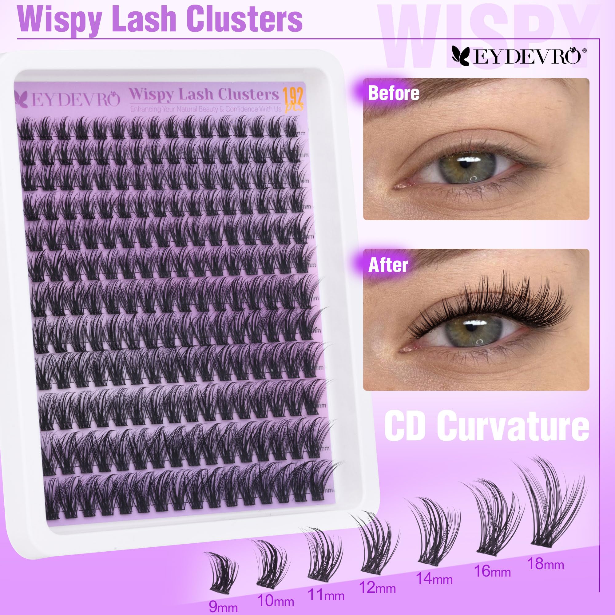 EYDEVRO wispy clusters creating a subtle cat-eye effect.