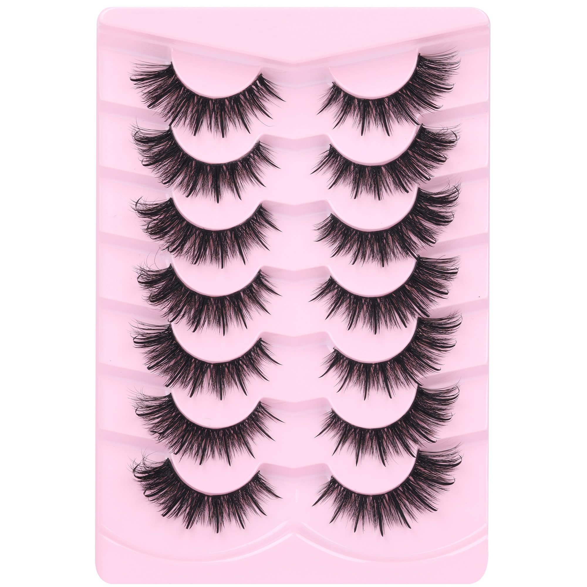 EYDEVRO seven-pairs-pack lashes provide versatile styling options.