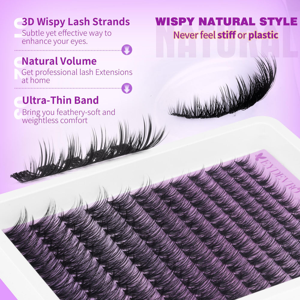 EYDEVRO soft lightweight lash material shown for comfortable wear.