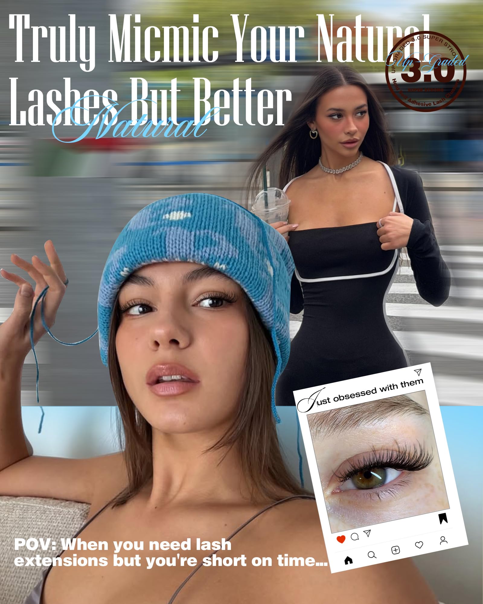 EYDEVRO waterproof lashes stay on through showers and workouts.