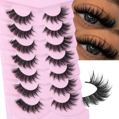 EYDEVRO wet cat eye lashes for a dramatic glossy finish.