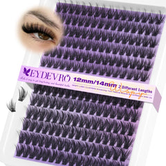EYDEVRO wispy lash clusters 12mm close-up for natural everyday definition.
