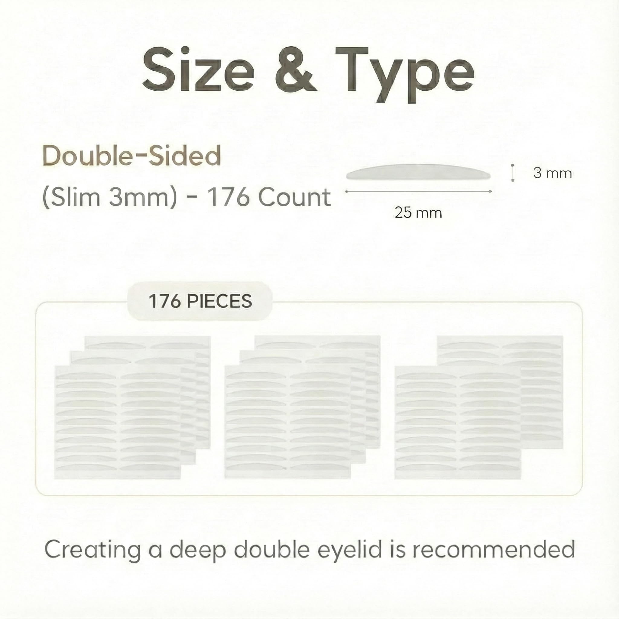 Eye Charm 3M medical grade adhesive designed for sensitive skin and long wear