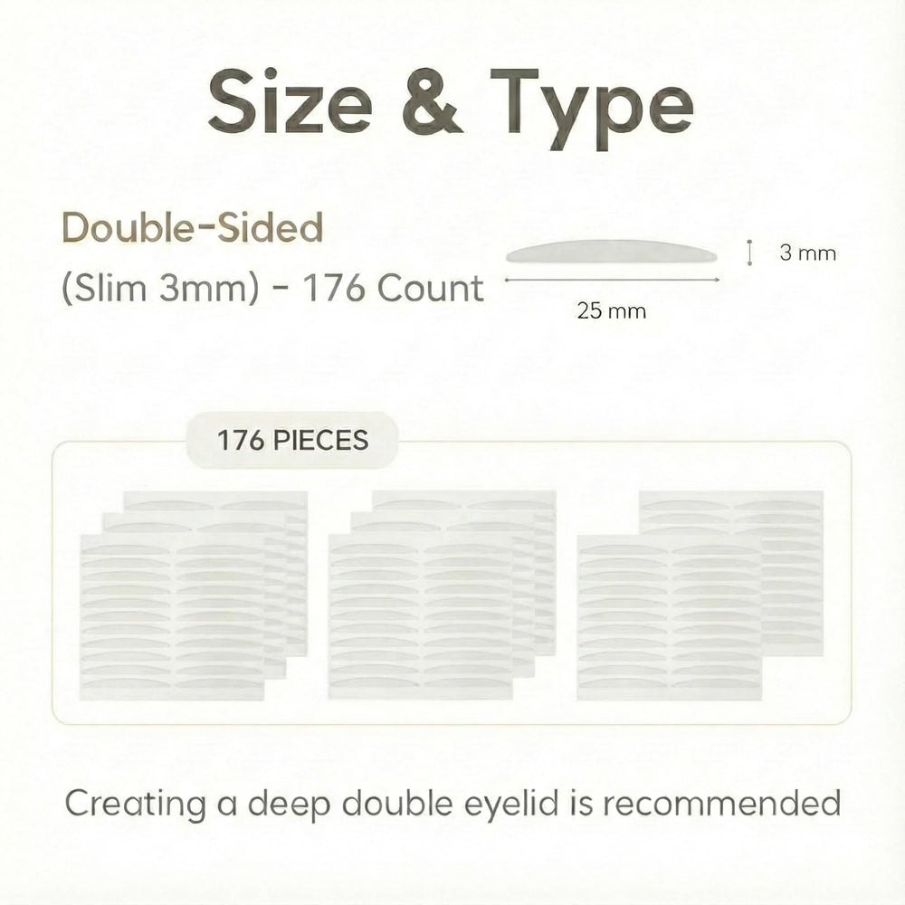 Eye Charm 3M medical grade adhesive designed for sensitive skin and long wear