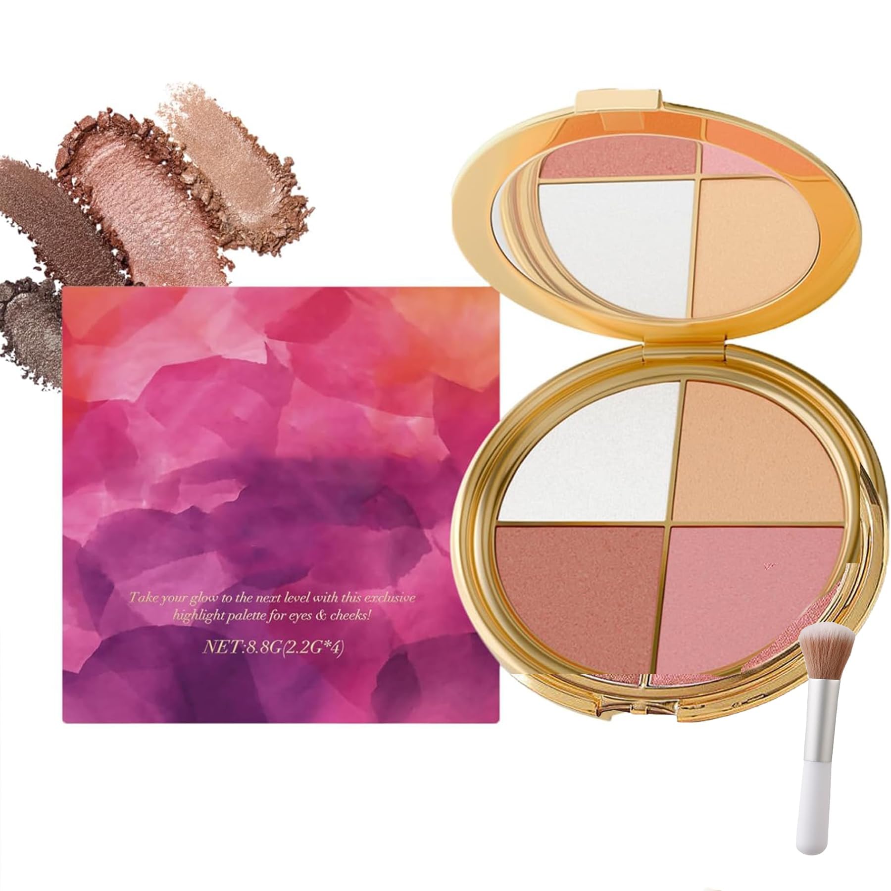 Paleta Eye & Cheek para viaje, ligera y práctica.