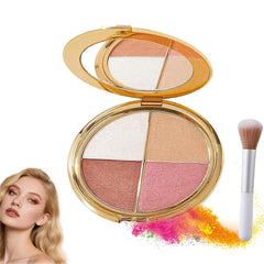 Paleta Eye & Cheek con cepillo desmontable para retoques rápidos durante el día.