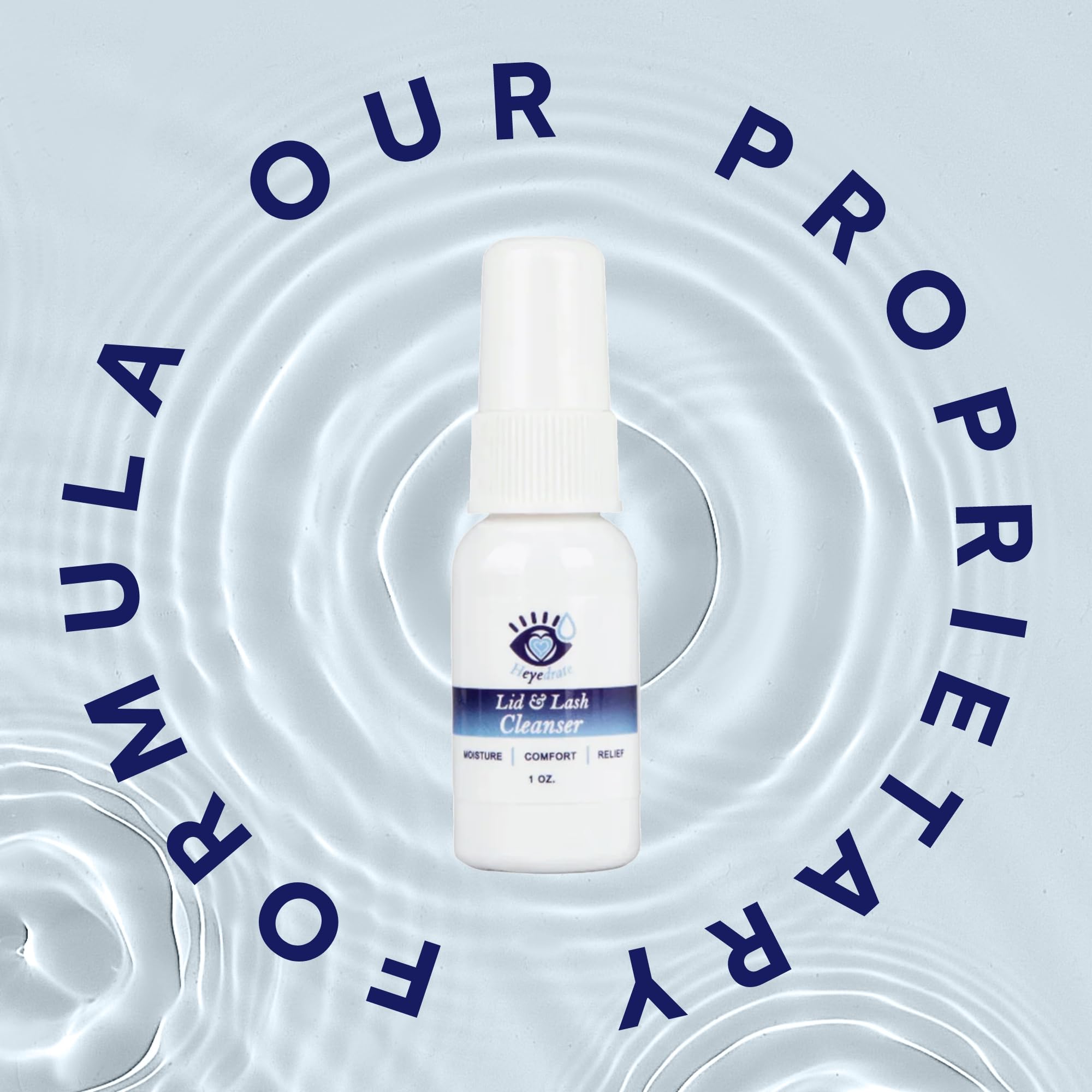 Eye Love electrolyzed water formula highlighting HOCl ingredients.