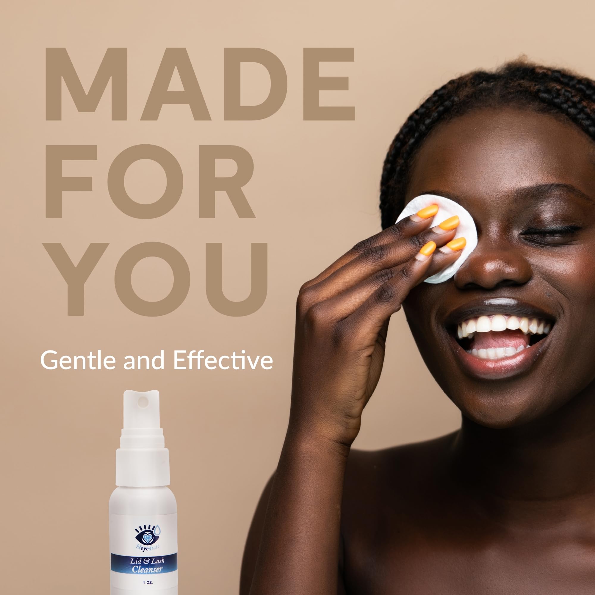 Eye Love eyelid area clean closeup revealing gentle debris removal.