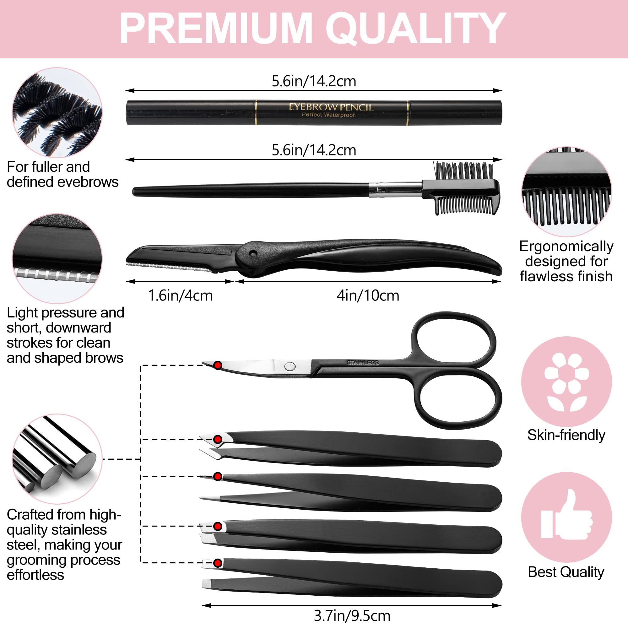 Eyebrow Kit Studio dual-ended pencil with brush for natural shading.