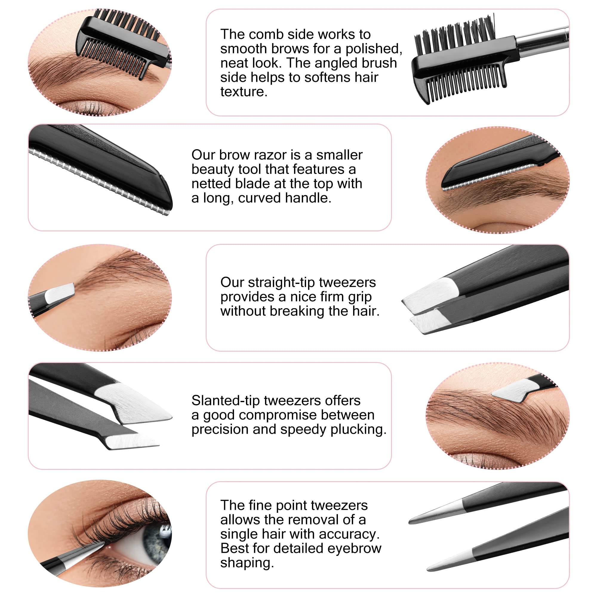 Eyebrow Kit Studio razor delivers clean definition with comfortable grip.