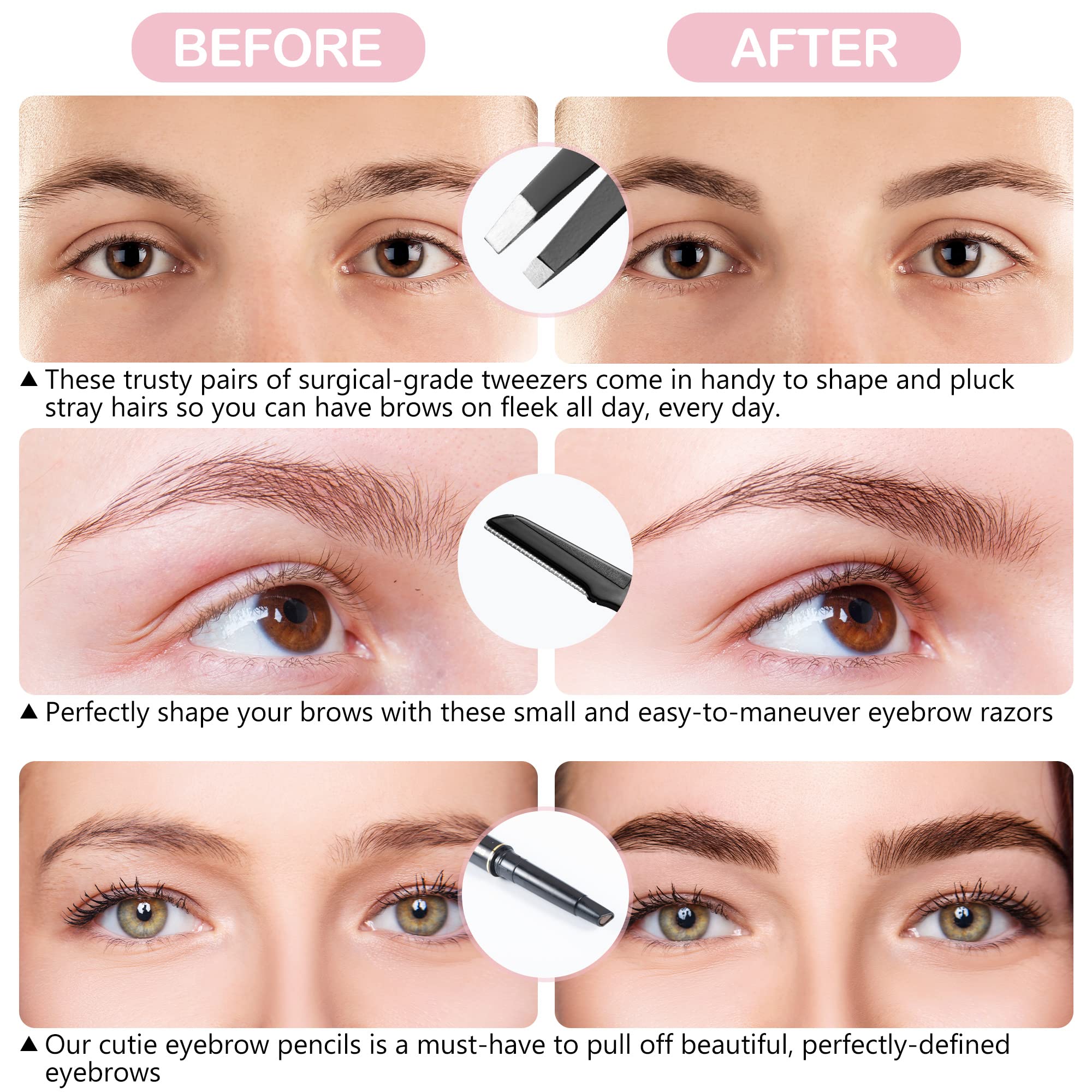 Eyebrow Kit Studio scissors for precise trimming and balanced arches.