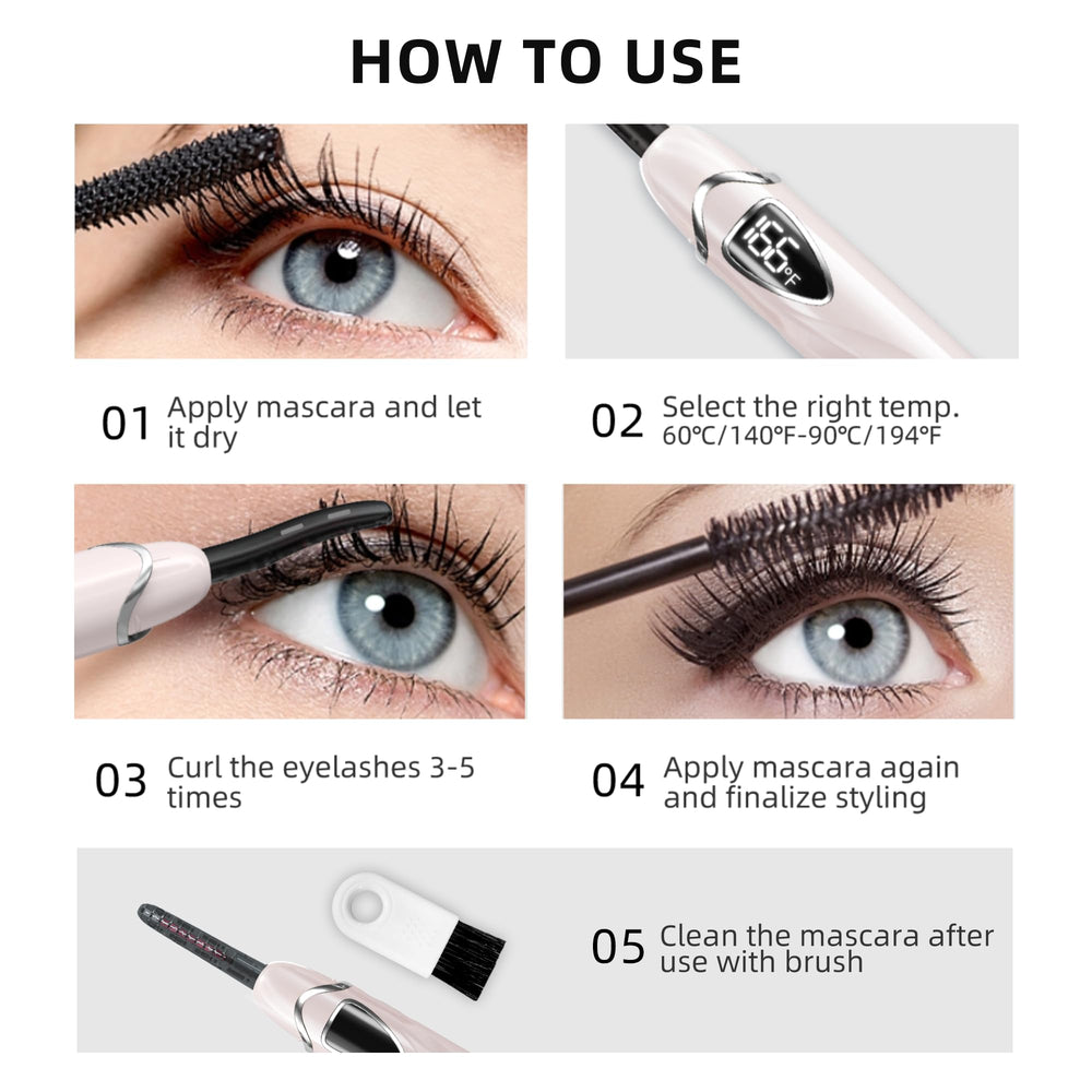 Battery LED indicator on EYECURL S600 for easy charge planning.